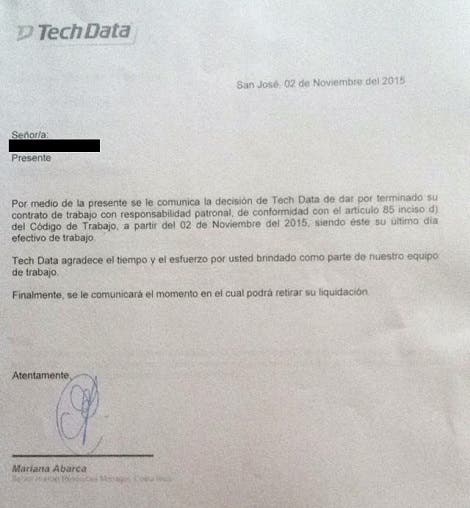 Carta De Despido Ministerio De Trabajo Costa Rica - About 